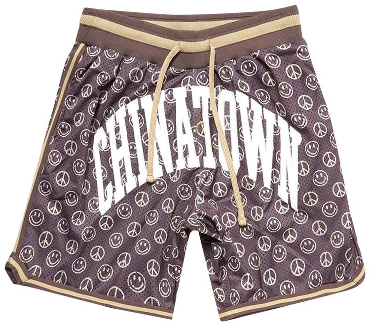 Chinatown Market Smiley Cabana Basketball Short Brown