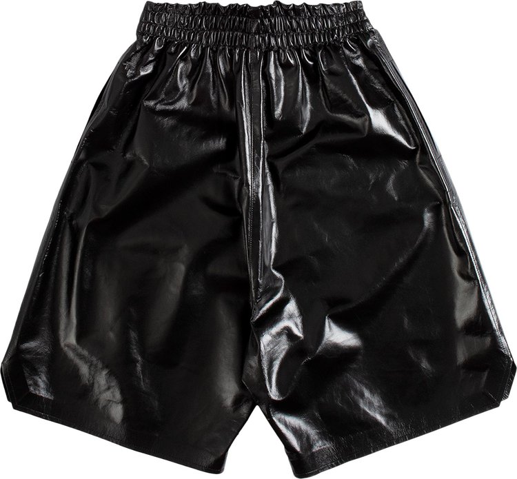 Bottega Veneta Shiny Leather Shorts 'Black'