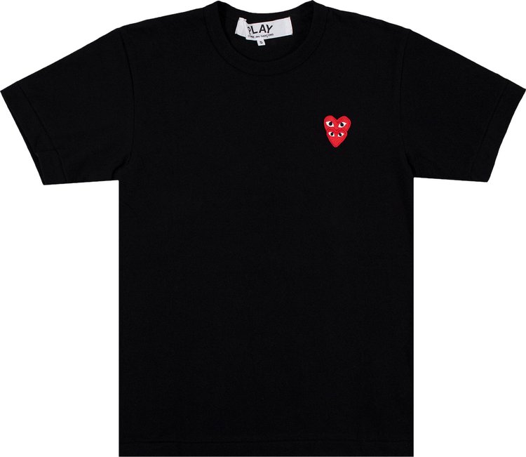 Comme des Garçons PLAY Heart Logo Short-Sleeve T-Shirt 'Black'