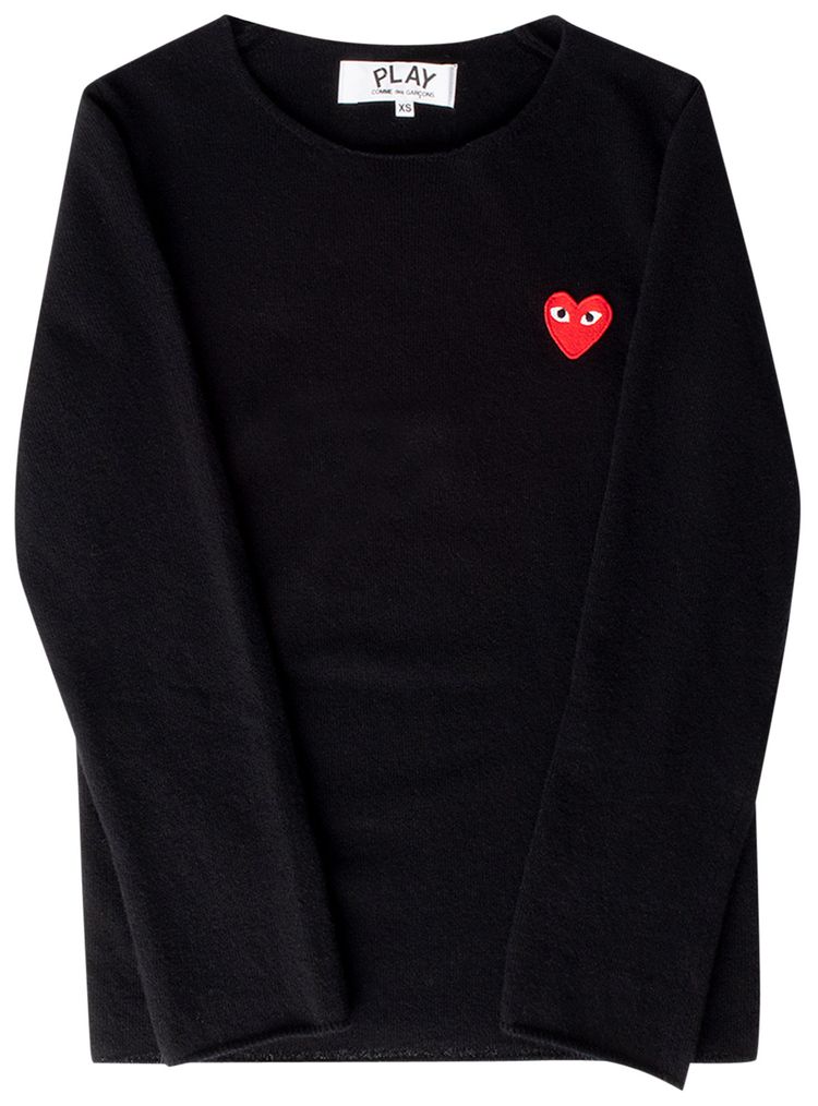 Comme des Garcons PLAY Heart Logo Crewneck Sweater Black