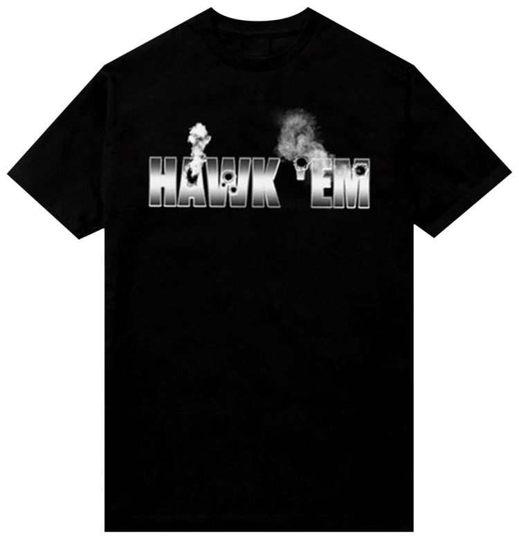 Vlone x Pop Smoke Hawk Em T Shirt Black