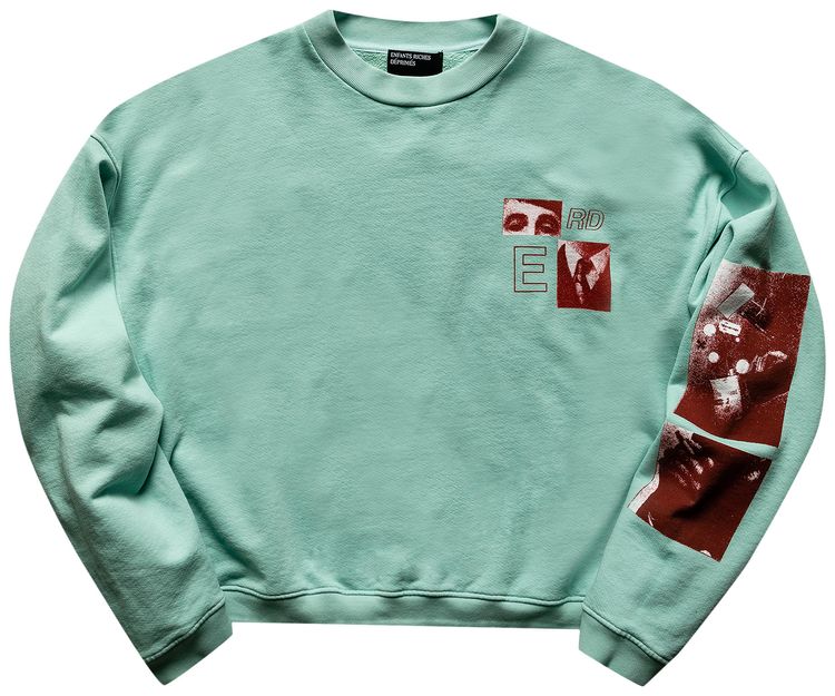 Enfants Riches Deprimes Eyes Collage Crewneck Teal