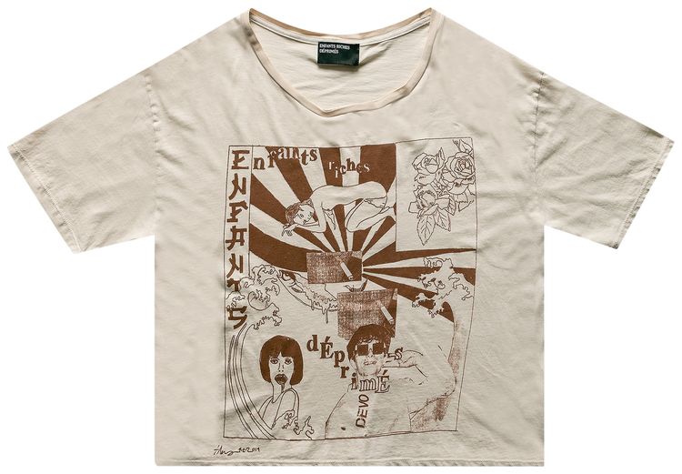 Enfants Riches Deprimes Japanese Devo T Shirt Cream
