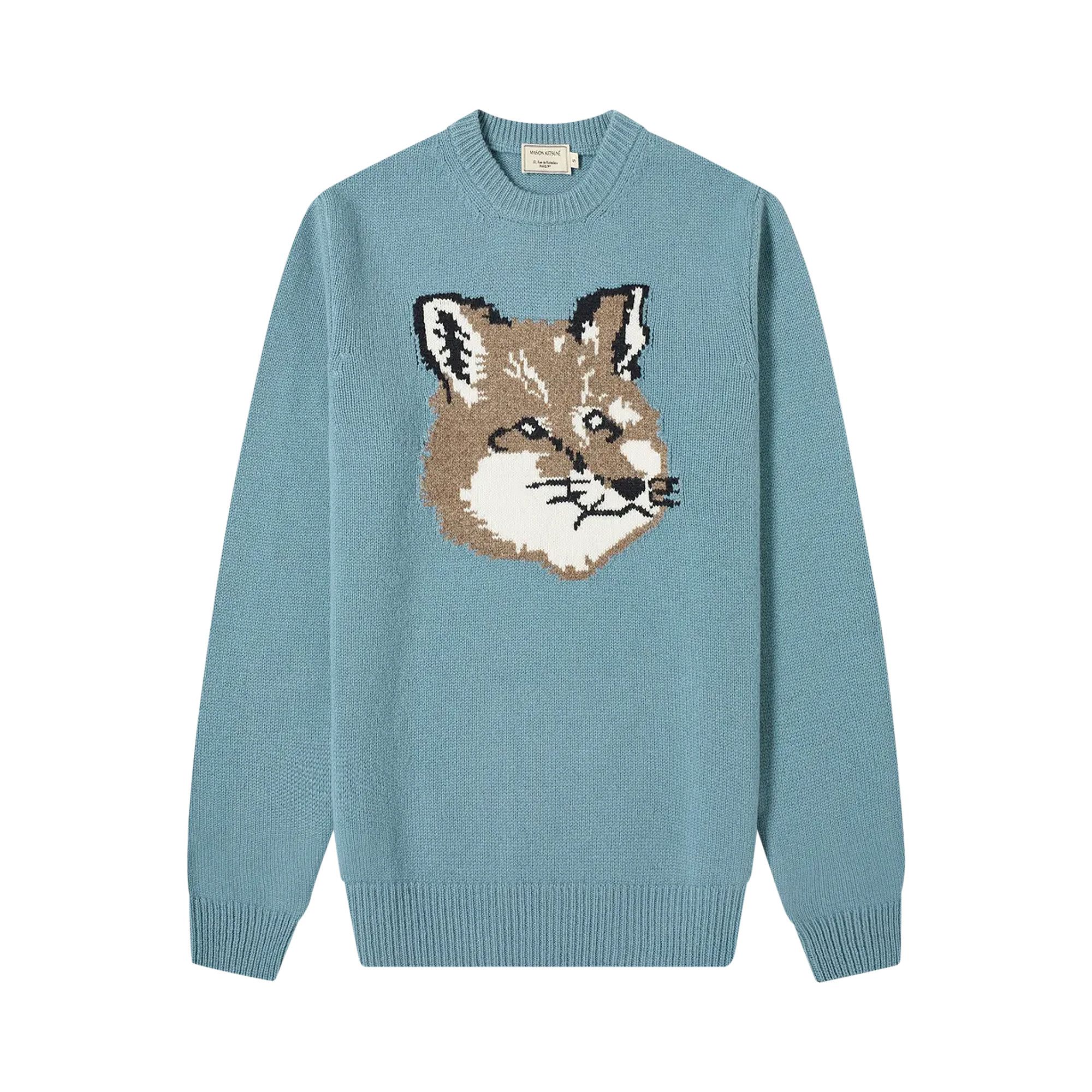 Maison kitsune fox head pullover shop