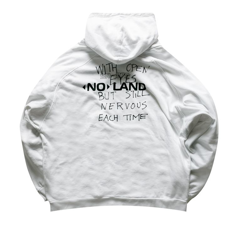 Raf Simons Printed Oversized Zipped Hoodie White