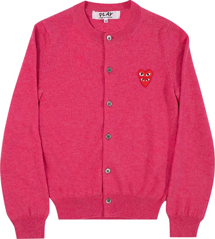 Comme des Garçons PLAY Heart Logo Cardigan 'Pink'