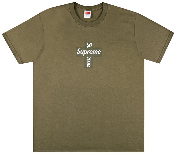 Supreme Cross Box Logo Tee Light Olive