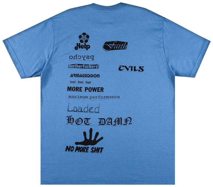 Supreme No More Shit Tee Dusty Light Royal