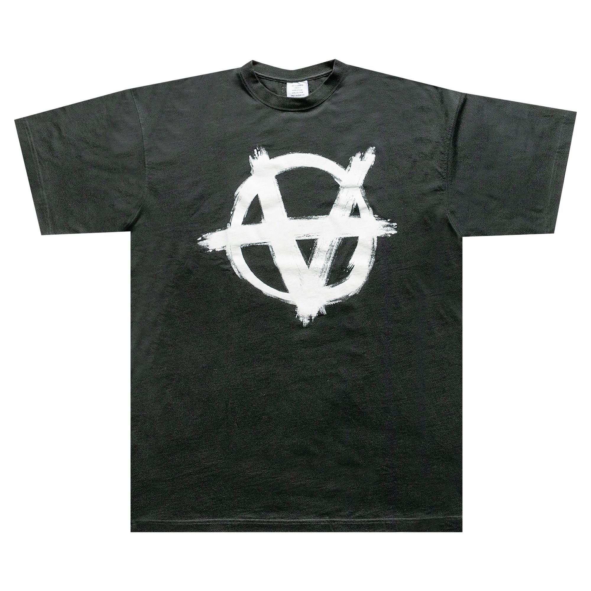 Buy Vetements Anarchy Gothic Logo T-Shirt 'Black/White