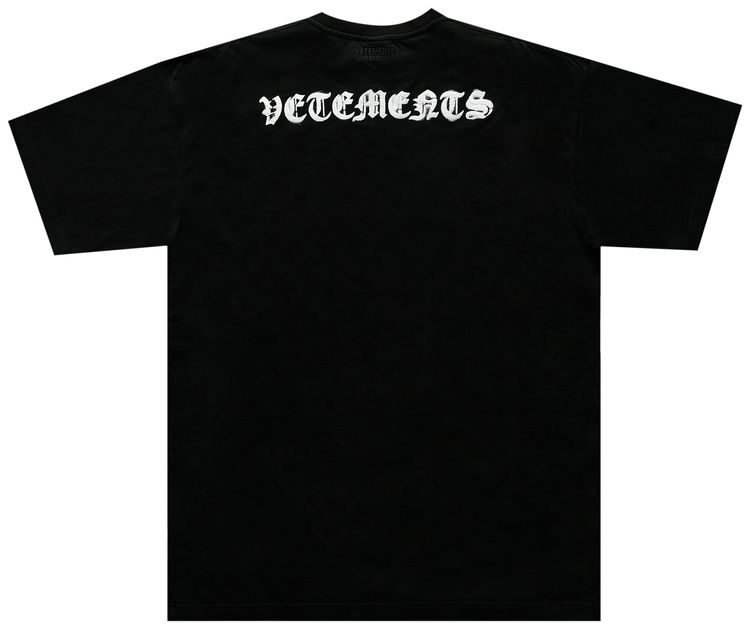 Vetements Anarchy Gothic Logo T Shirt BlackWhite