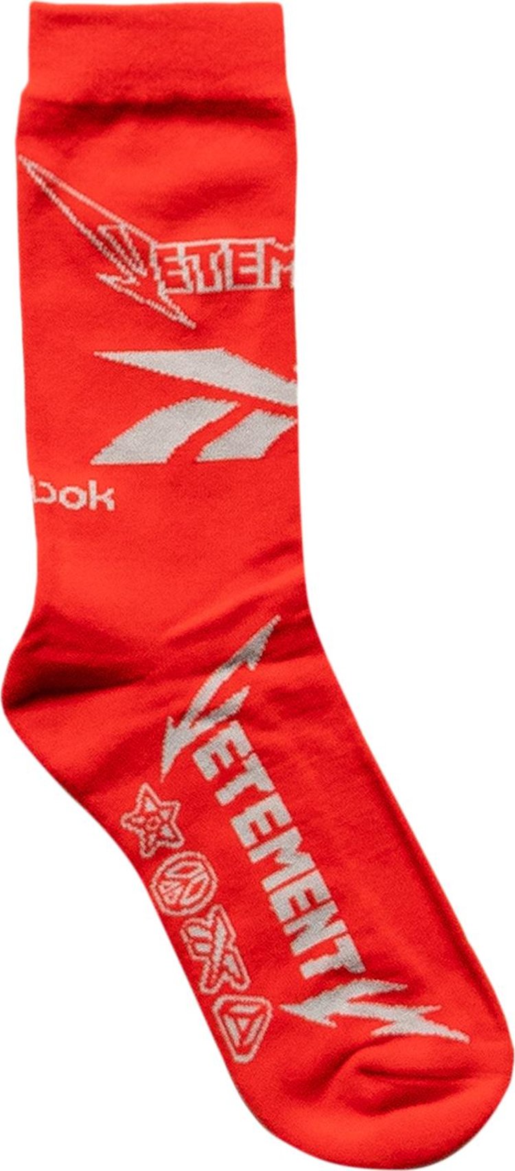 Vetements Metal Logo Socks 'Red'