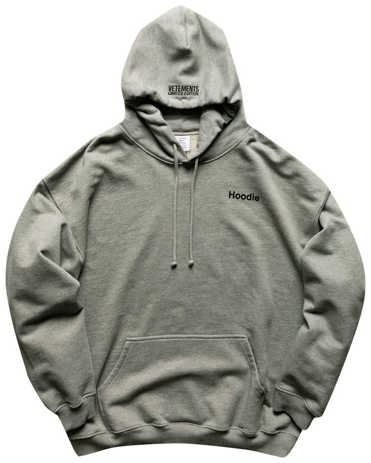 Vetements Definition Hoodie Grey Melange