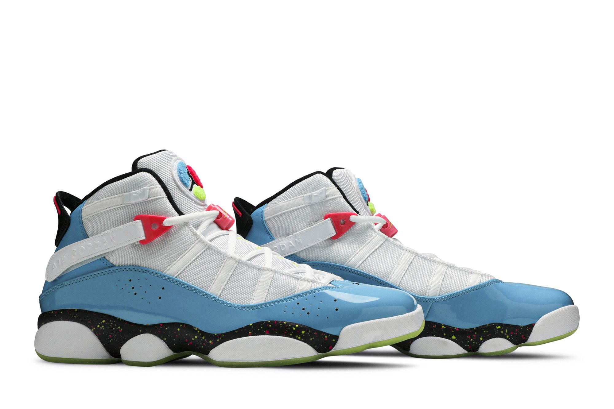 Baby blue and pink jordans top