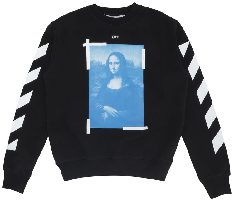 Off White Monalisa Slim Crewneck BlackWhite
