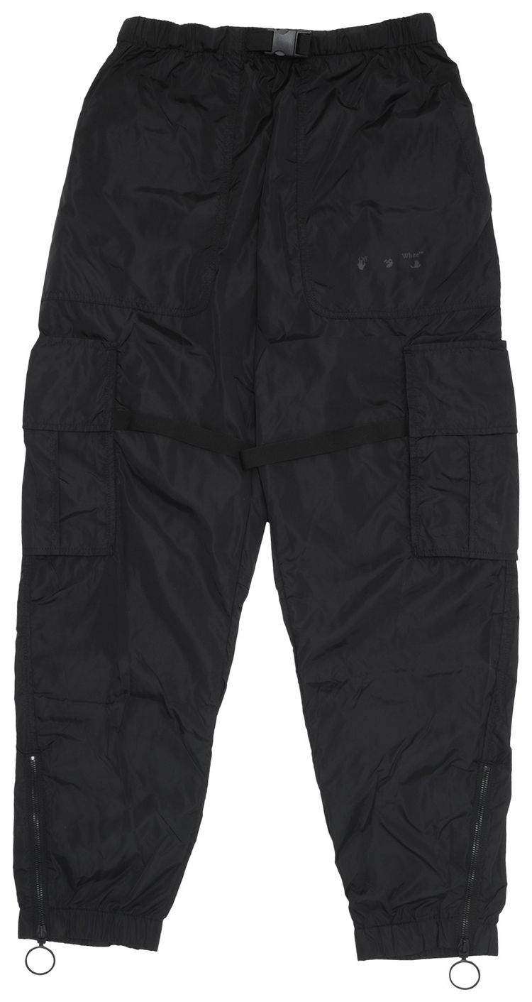 Off White Arrow Parachute Cargo Pant Black