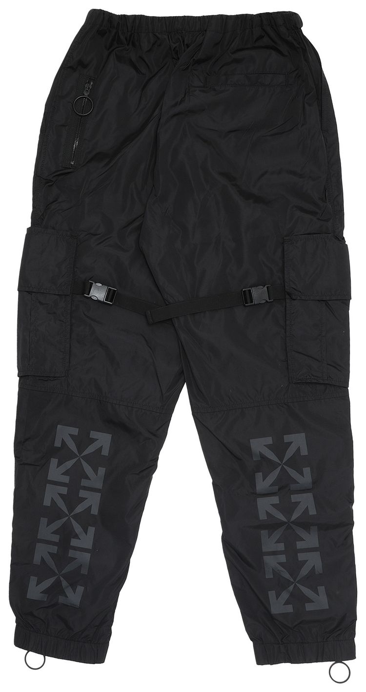 Off White Arrow Parachute Cargo Pant Black