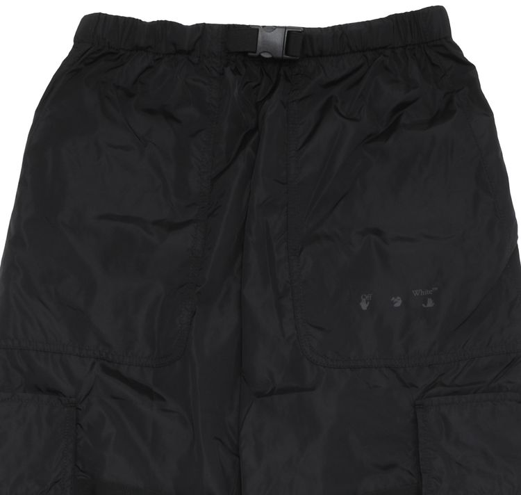 Off White Arrow Parachute Cargo Pant Black
