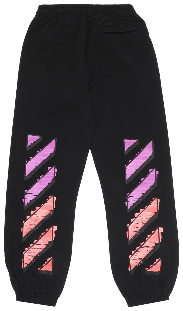 Off White Marker Sweatpant BlackFuchsia