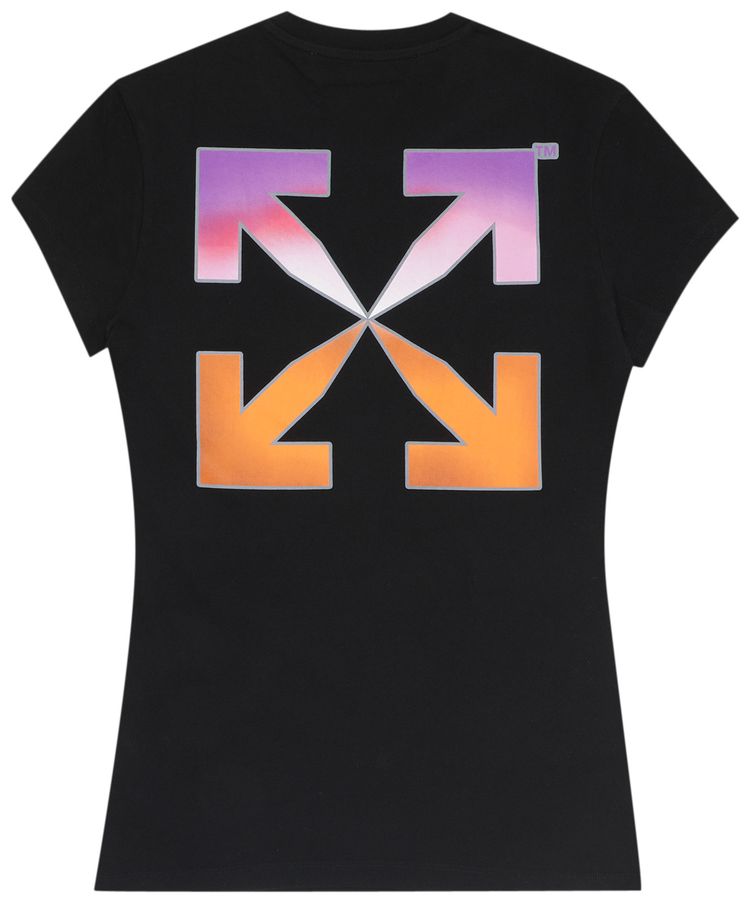 Off White Gradient Carryover Fitted Tee BlackMulticolor
