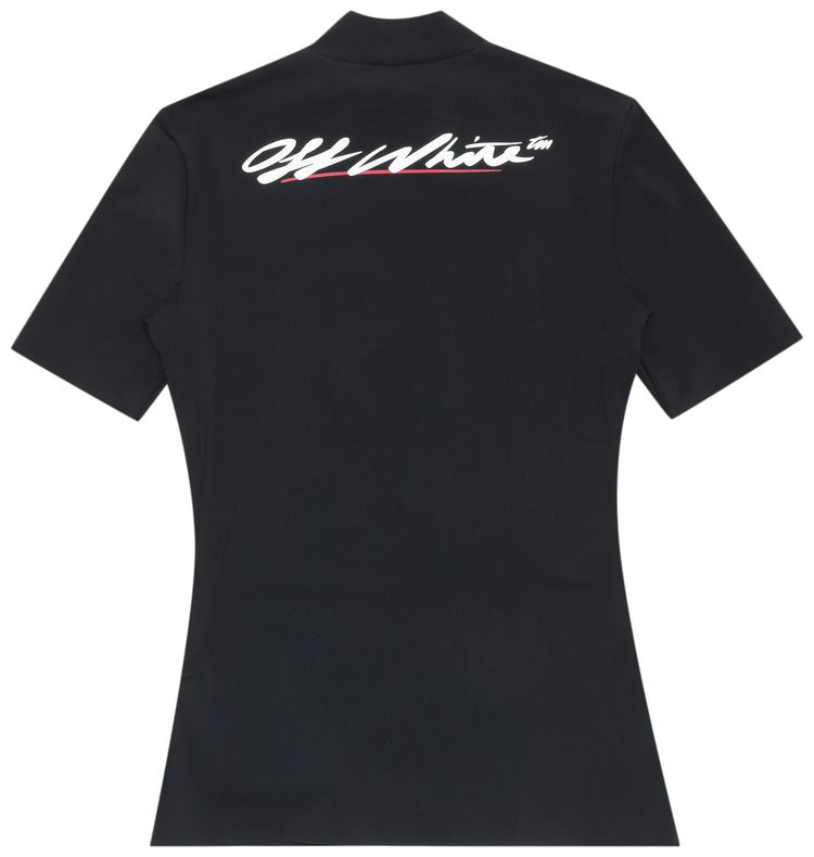 Off White Athleisure Cut Out Tee BlackWhite
