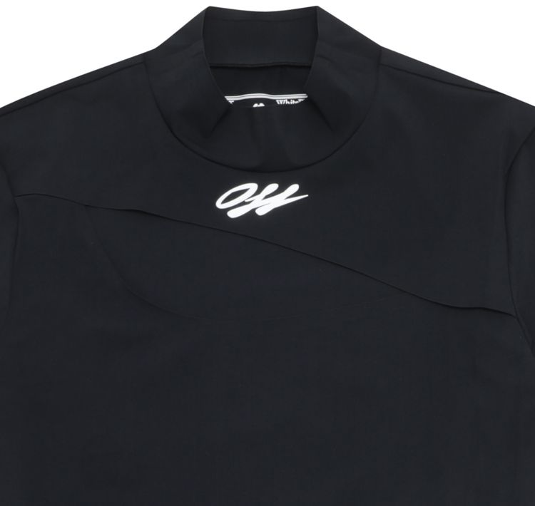 Off White Athleisure Cut Out Tee BlackWhite
