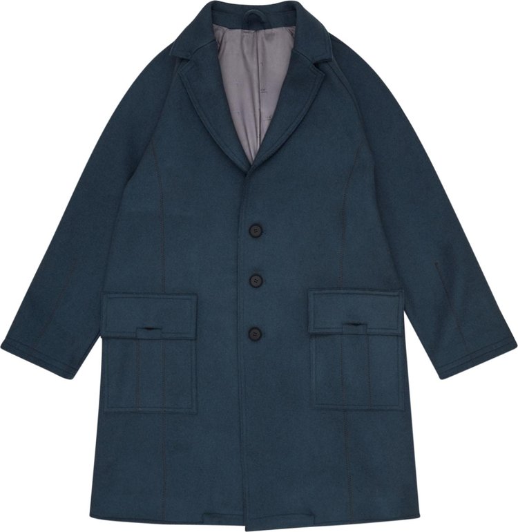 A-Cold-Wall* Heavyweight Overcoat 'Slate Blue'
