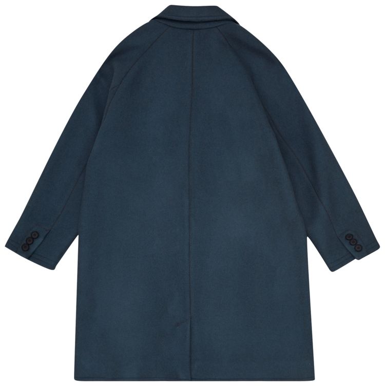 A Cold Wall Heavyweight Overcoat Slate Blue