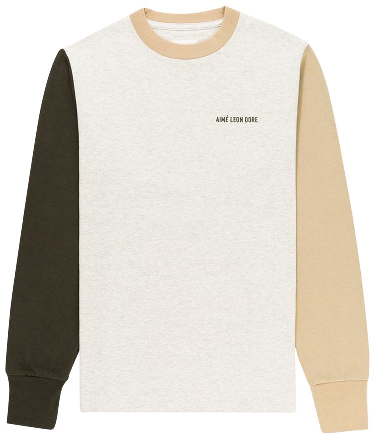 Aime Leon Dore Uniform Long Sleeve T Shirt Oatmeal Combo