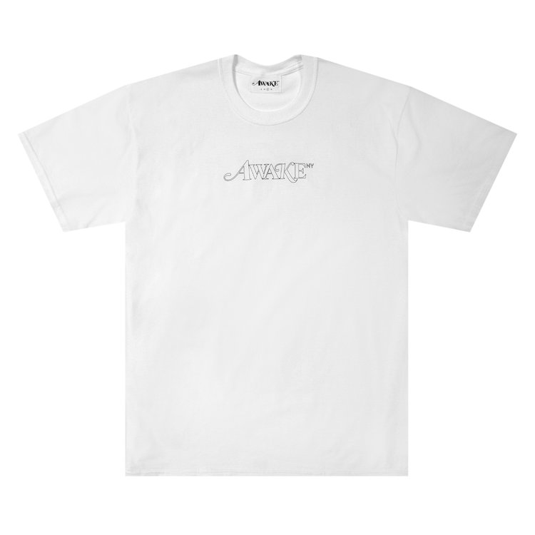 Awake NY Classic Outline Logo T-Shirt 'White'