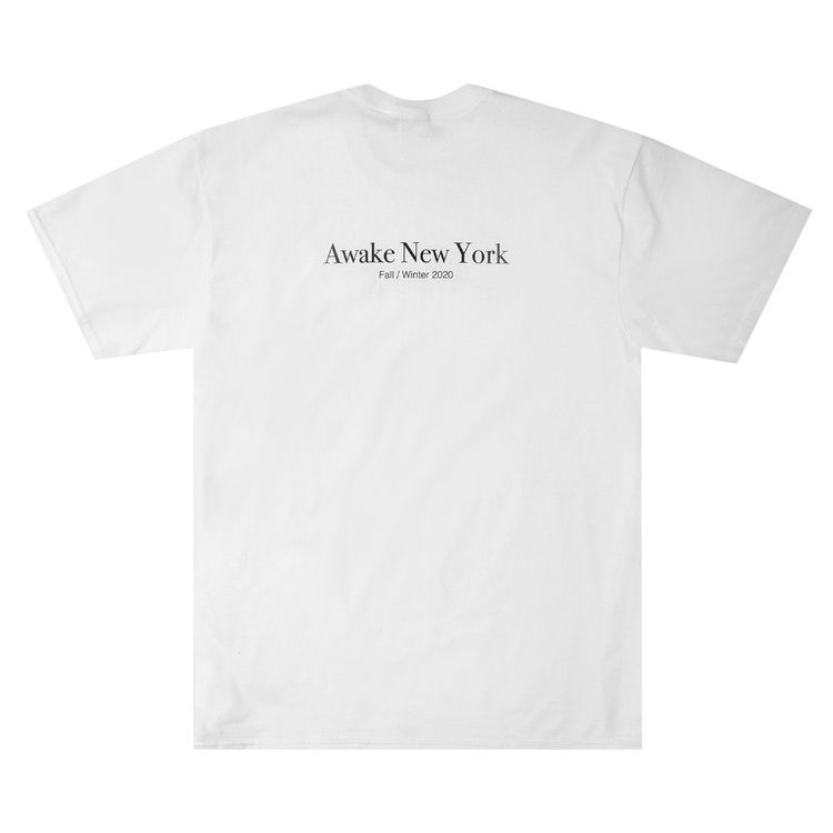 Awake NY Classic Outline Logo T Shirt White