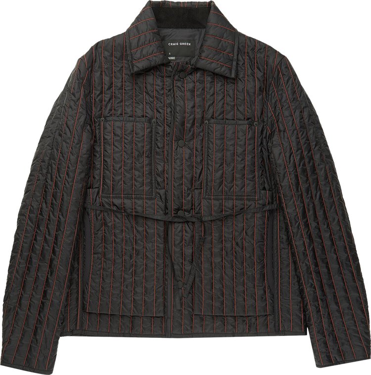 Craig Green Quilted Worker Jacket Black