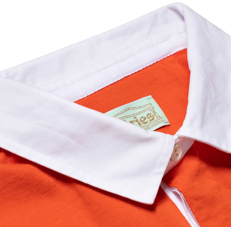 Aries Colour Blocked Rugby Shirt Orange