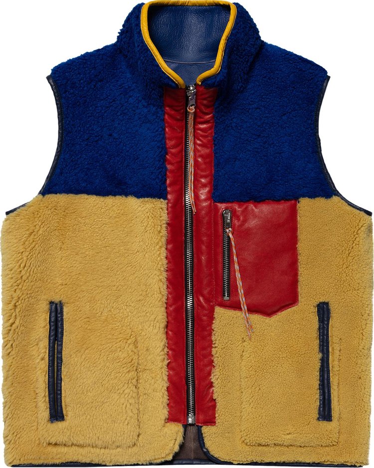 Aries Sheepskin Pat Gilet 'Multicolor'