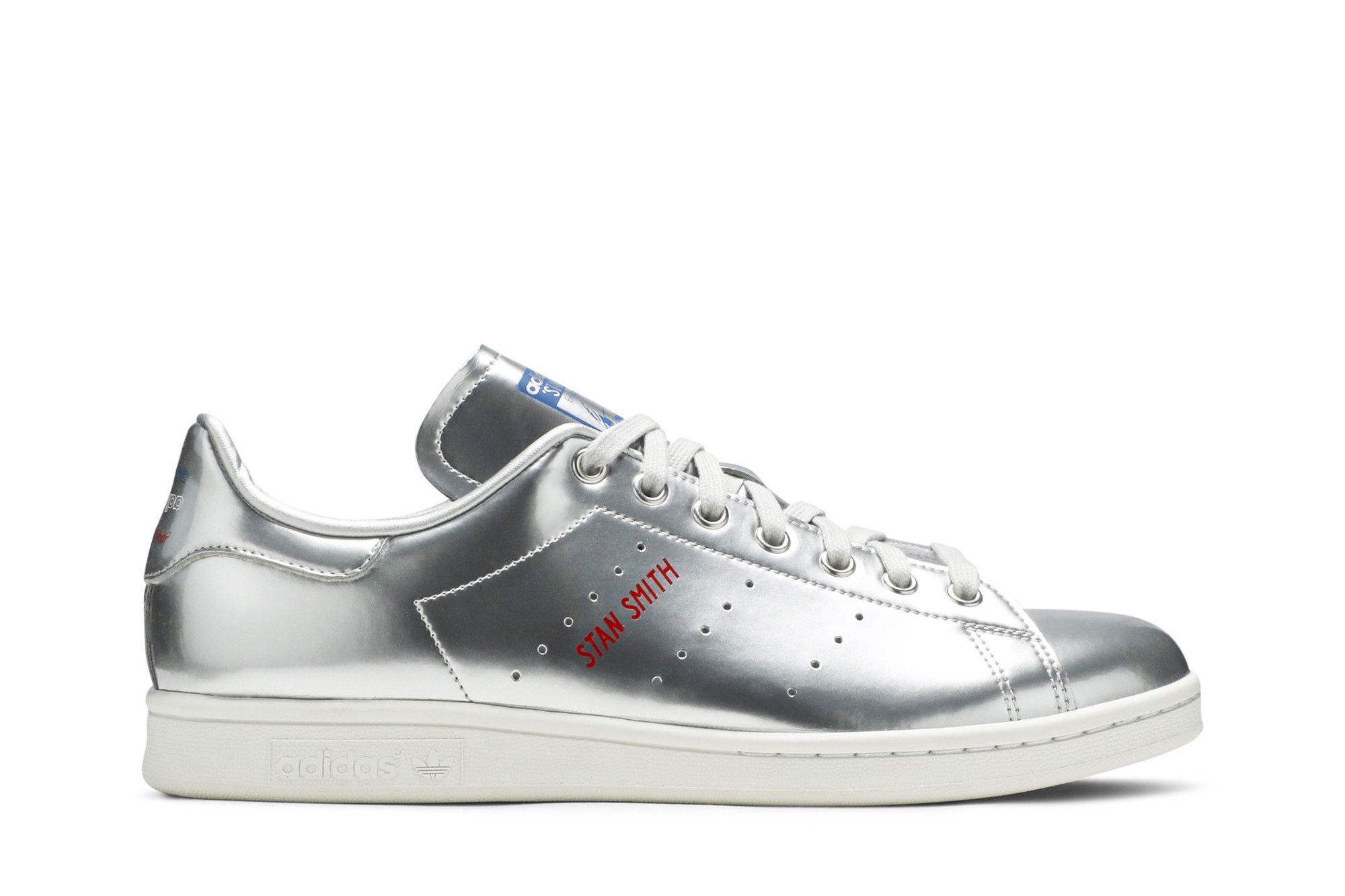 Adidas metallic silver sneakers store