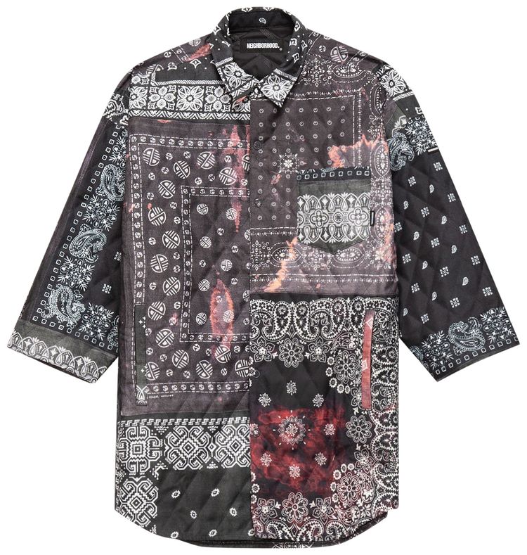 Neighborhood Quilted Shirt Black