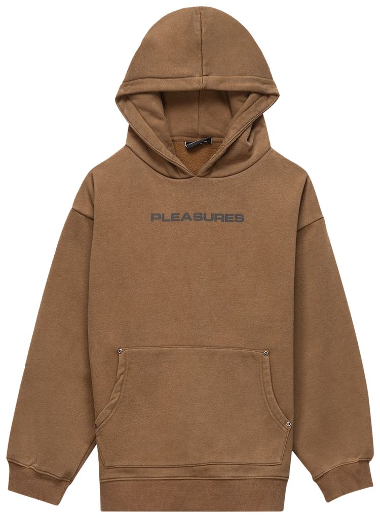 Pleasures Burnout Dyed Hooded Sweatshirt Olive