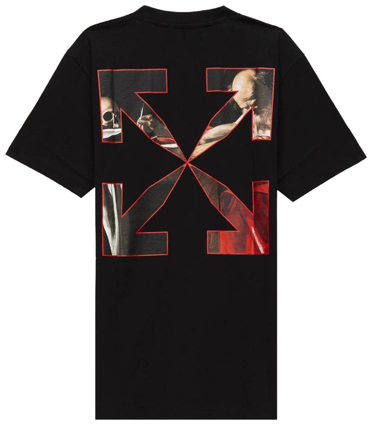 Off White Caravaggio Short Sleeve Slim Tee BlackRed