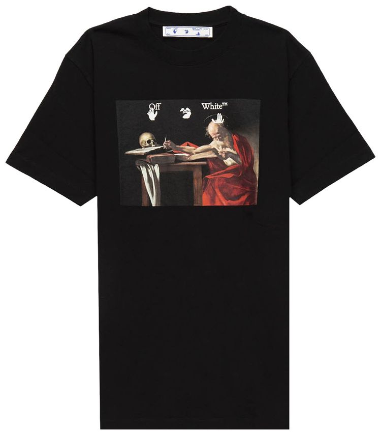 Off White Caravaggio Short Sleeve Slim Tee BlackRed