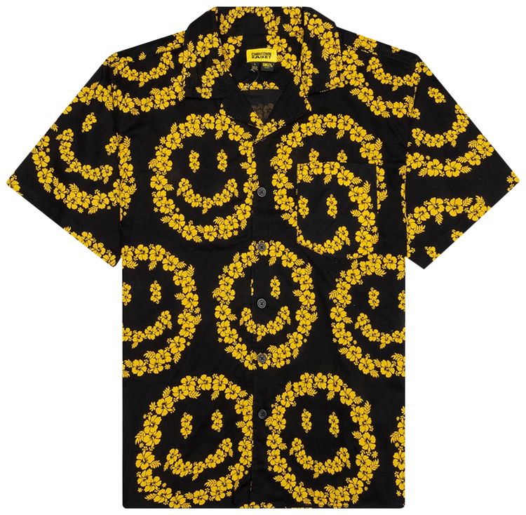 Chinatown Market Smiley Floral Shirt Black