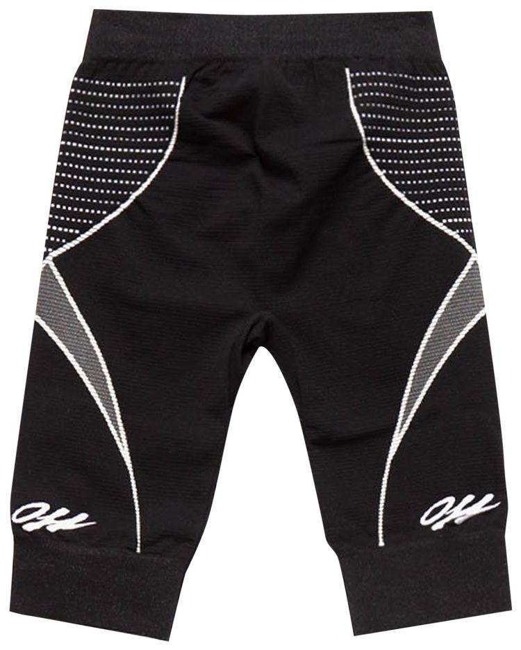 Off White Athleisure Seamless Cycle Shorts BlackWhite