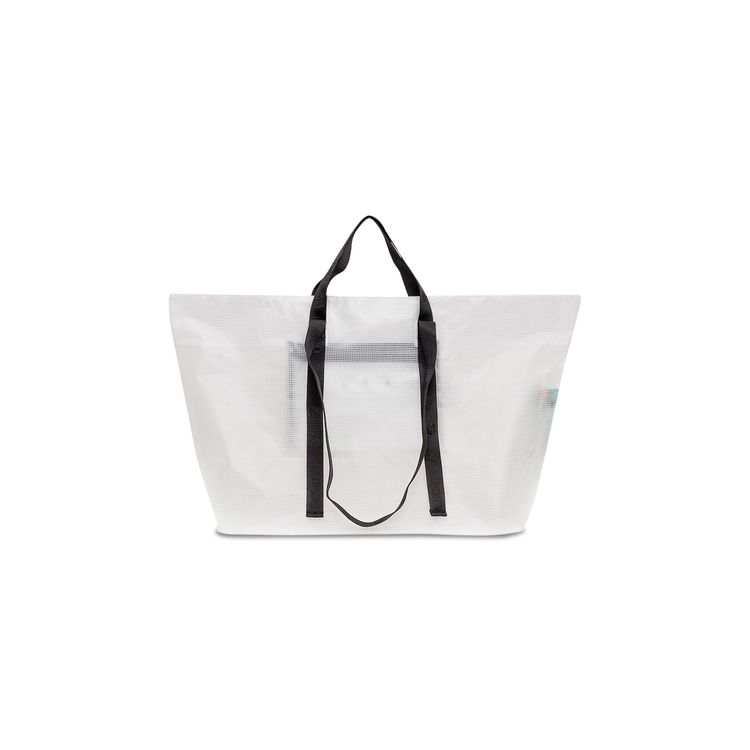 Off White Logo PVC Tote WhiteBlack