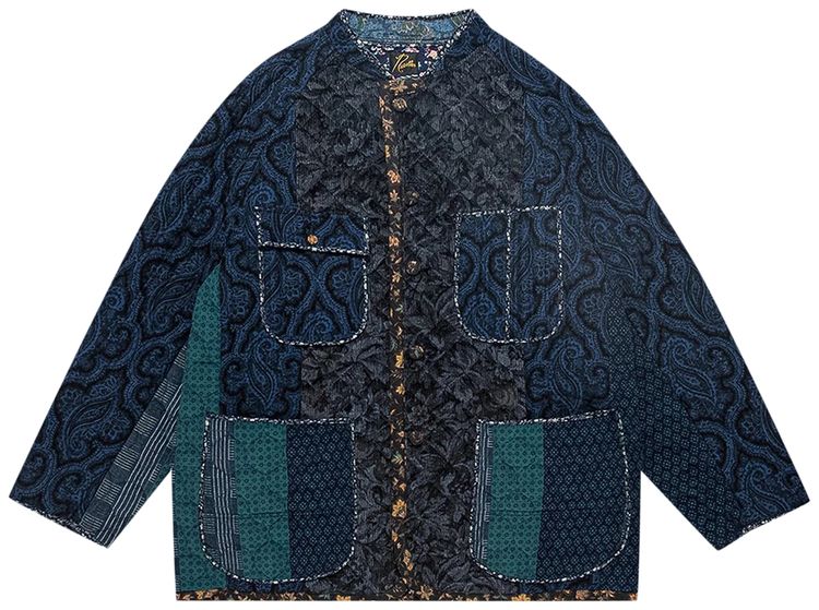 Needles Switched Quilt Chore Coat NavyCharcoal