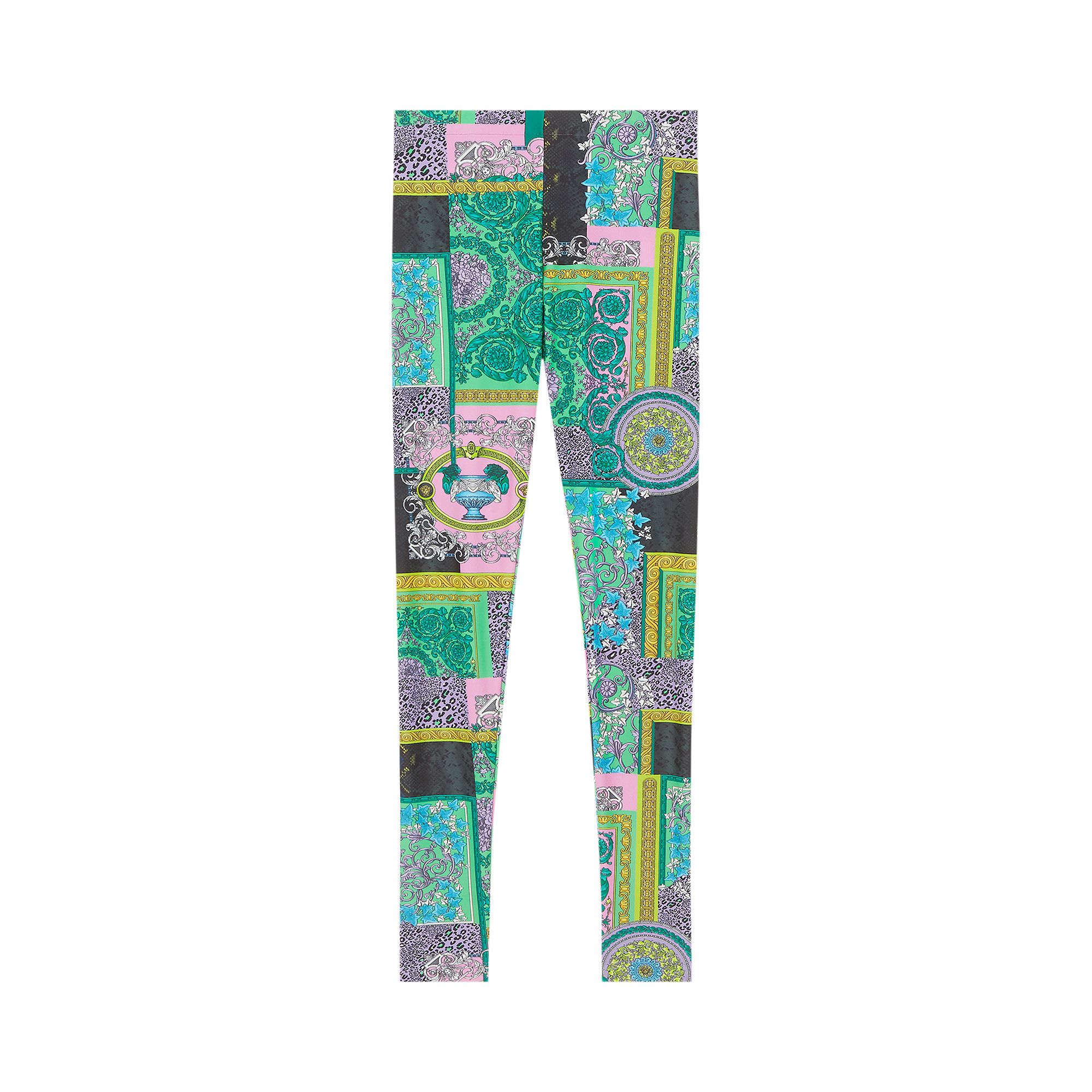 Buy Versace Barocco Patchwork Print Leggings Multicolor A83807 1F00614 5X000 GOAT