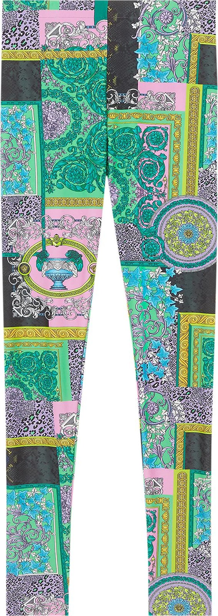 Versace Barocco Patchwork Print Leggings 'Multicolor'