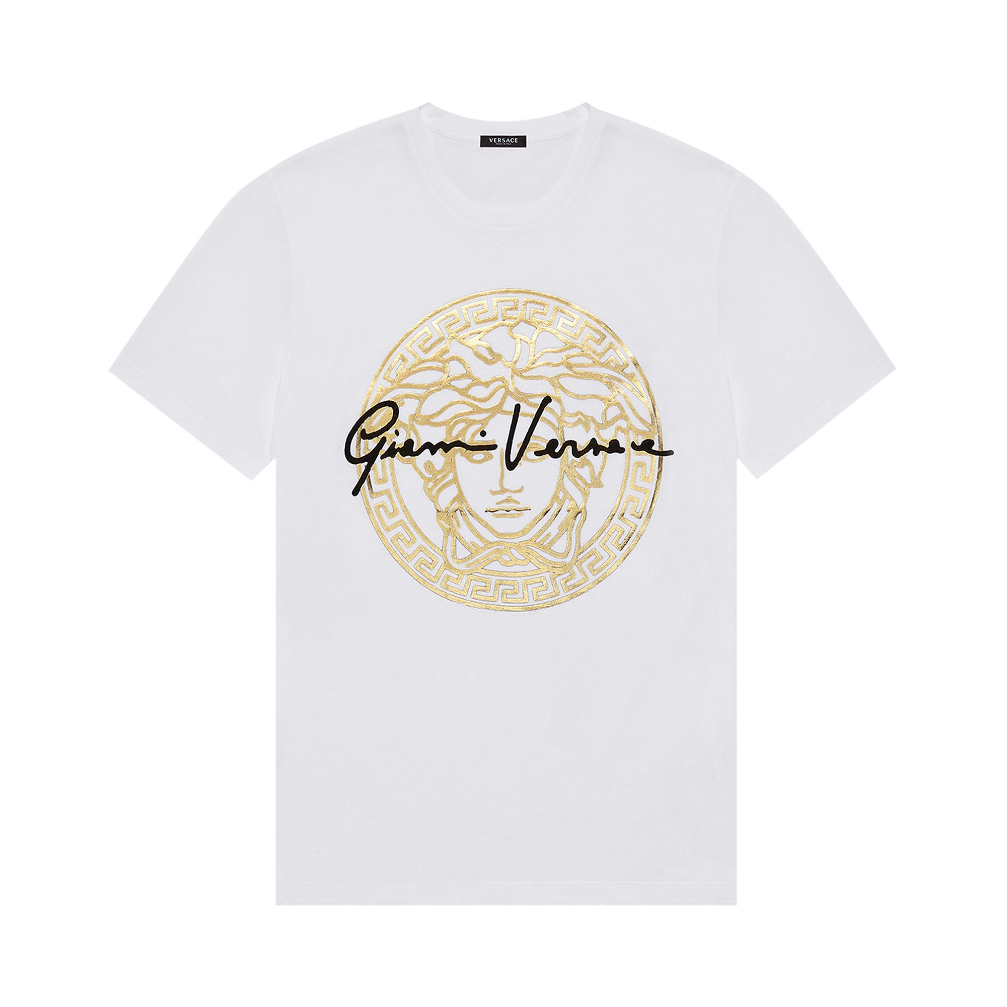White and gold versace shirt sale