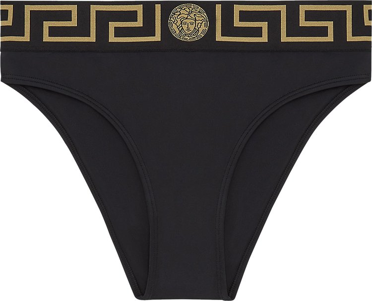 Versace Greca Border Bikini Bottom 'Black'
