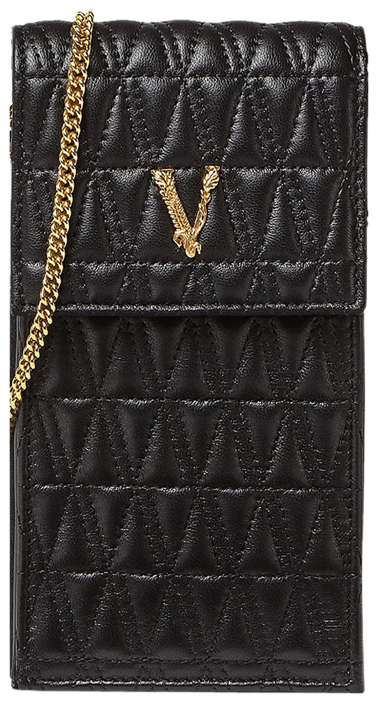 Versace Virtus Phone Pouch BlackMulticolor