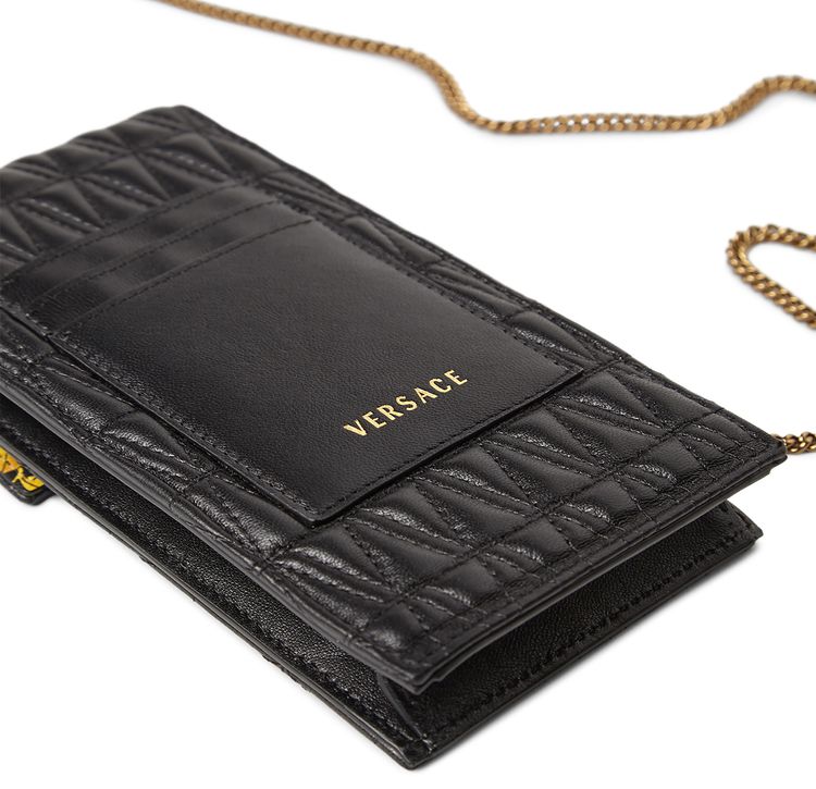 Versace Virtus Phone Pouch BlackMulticolor