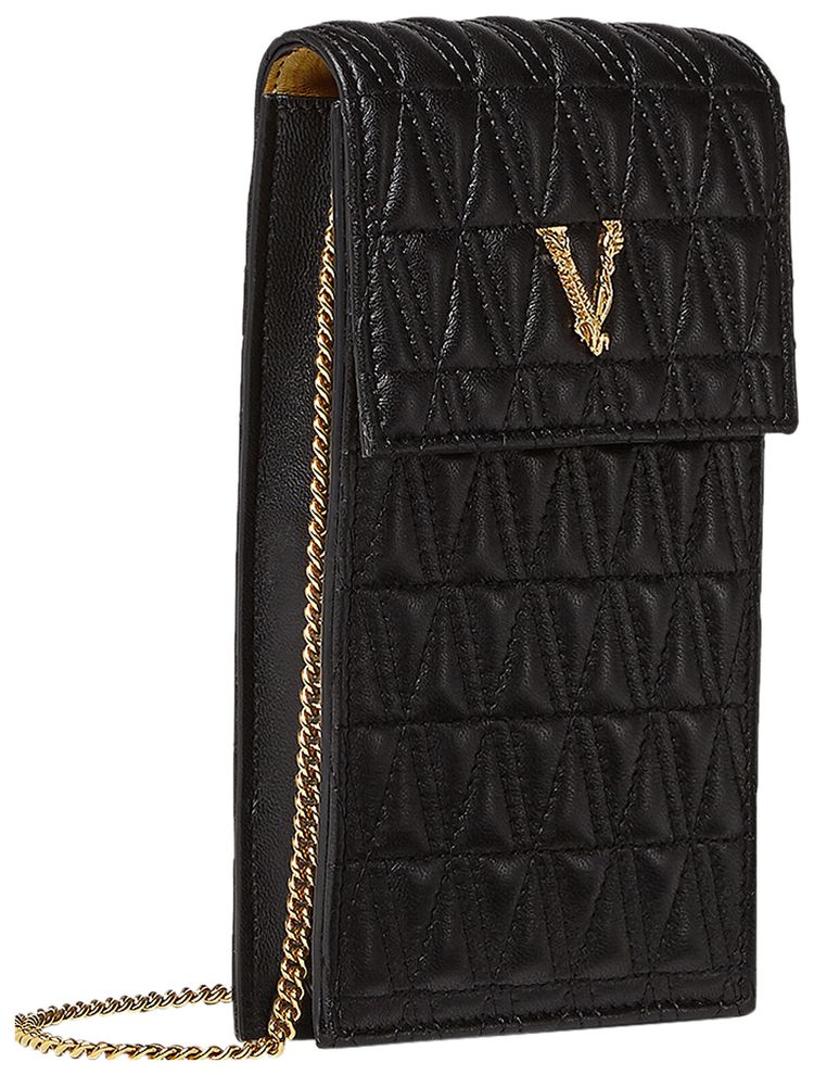 Versace Virtus Phone Pouch BlackMulticolor