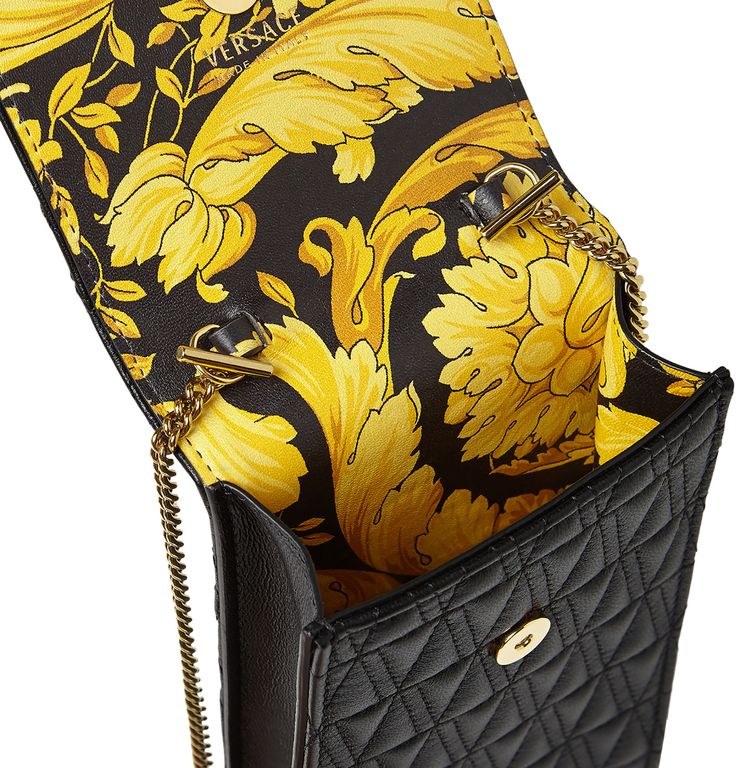 Versace Virtus Phone Pouch BlackMulticolor
